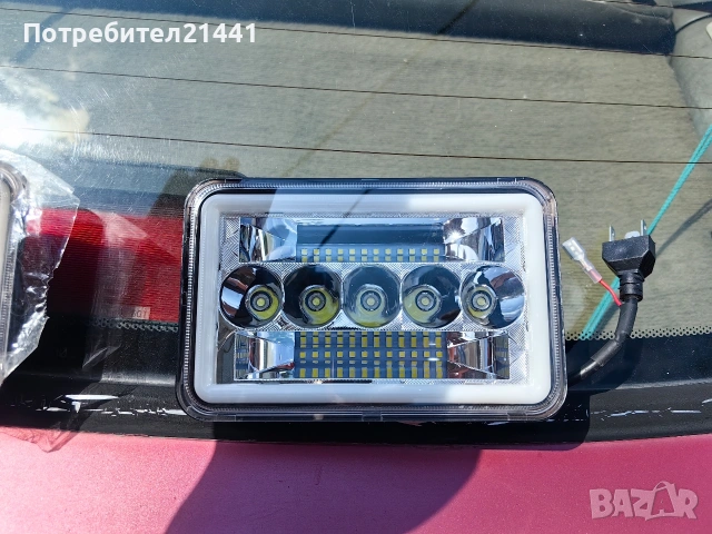 LED фарове 4х6" H4 и DRL НОВИ! 