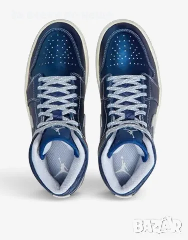 NIKE Air Jordan 1 Mid SE Blue / White Дамски Маратонки👟Дамски Спортни Обувки👟Кецове Код P2864, снимка 6 - Маратонки - 55499937