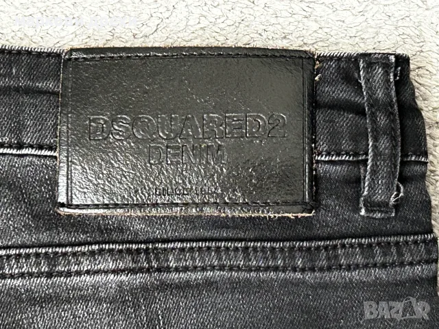 DSQUARED2 TIDY BIKER JEAN Измит деним Slim Fit Износени дънки Размер IT 46 / W32, снимка 9 - Дънки - 55470589