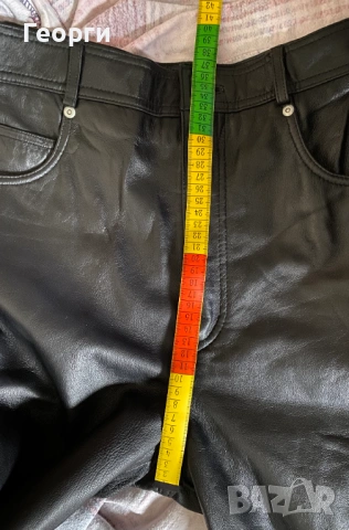 Кожен панталон, изработен от висококачествена овча напа, XL, снимка 4 - Панталони - 54024920