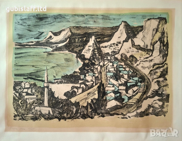 Картина, графика, "Балчик", худ. Ж. Костуркова (1927-2010)