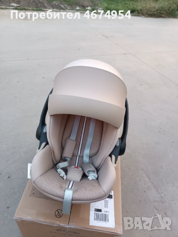 Cybex Cloud i-Size Plus (40-87 см) Чисто Нов + Адаптери за количка , снимка 3 - Столчета за кола и колело - 54737329