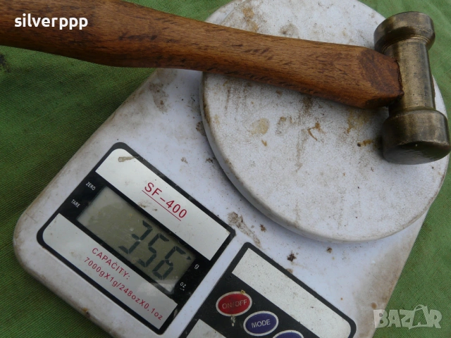  Стар месингов тенекеджийски чук - 332 , снимка 5 - Други инструменти - 54357119