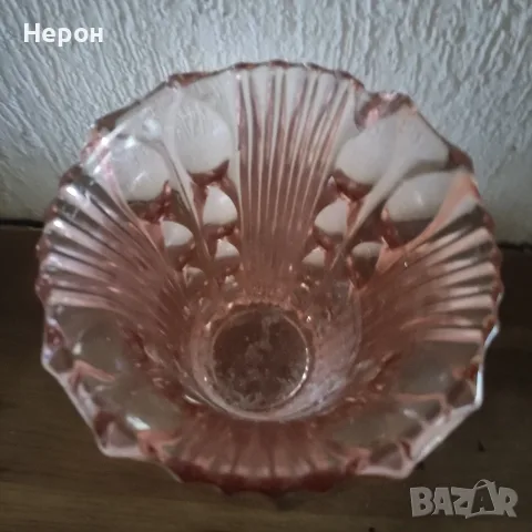 Стъклена ваза цветна, снимка 5 - Вази - 55427255