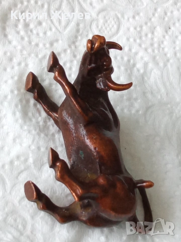 Бронзова фигурка на бик 45030, снимка 2 - Колекции - 54199538