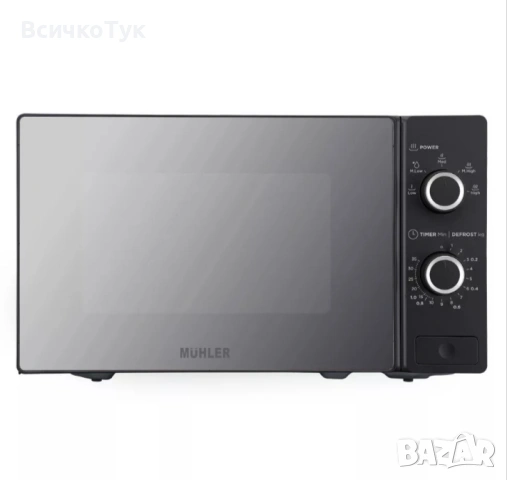 ✨Микровълнова фурна MUHLER MO-5029B, 20L, Черен 