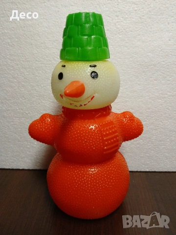 Стара руска пластмасова играчка снежен човек