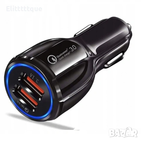 Автомобилно зарядно Quick Charge 3.0 с 2 USB порта , снимка 3 - Друга електроника - 54982151