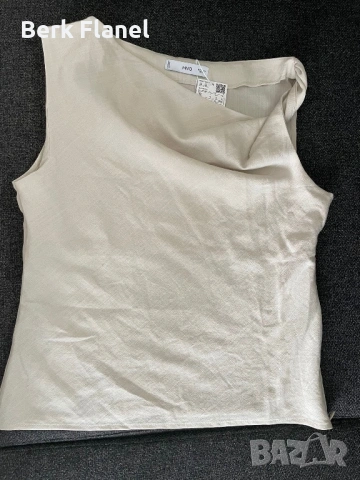 Mango дамска асиметрична и драпирана блуза