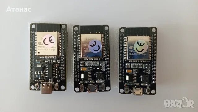 Продавам 4 бр. ESP32 DevKit v1 + 4 Expansion борда