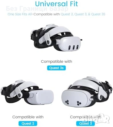 Нова регулируема Каишка за глава с батерия за Meta Quest 2 Quest 3 Quest 3S VR игри геймъри, снимка 8 - Аксесоари - 54070144