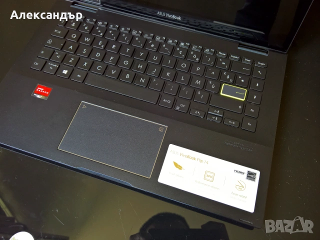 ASUS VivoBook Flip 14, тъчскрийн, Ryzen 5 4500U, 12GB DDR4, 256GB NVMe, снимка 4 - Лаптопи за работа - 54657344