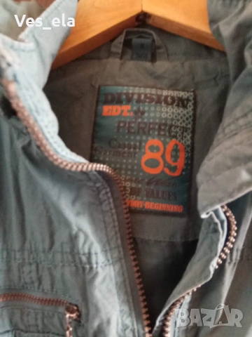 петролена тънка парка с качулка, снимка 3 - Якета - 54012787