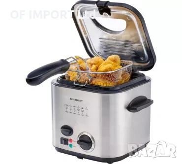 Мини Фритюрник SILVERCREST 1.2L SFM 840 B1 ИНОКС, снимка 5 - Фритюрници - 54422122