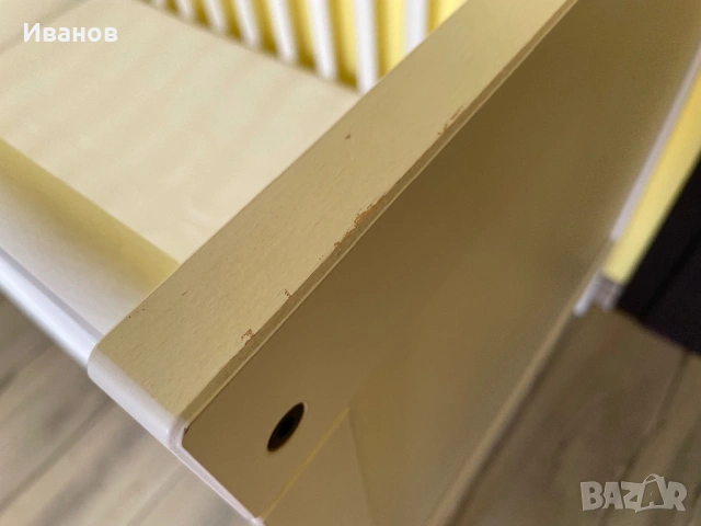 Бебешко легло ИКЕА (кошара IKEA) креватче с матрак 60x120 см, 2 нива, снимка 3 - Кошарки - 54581193