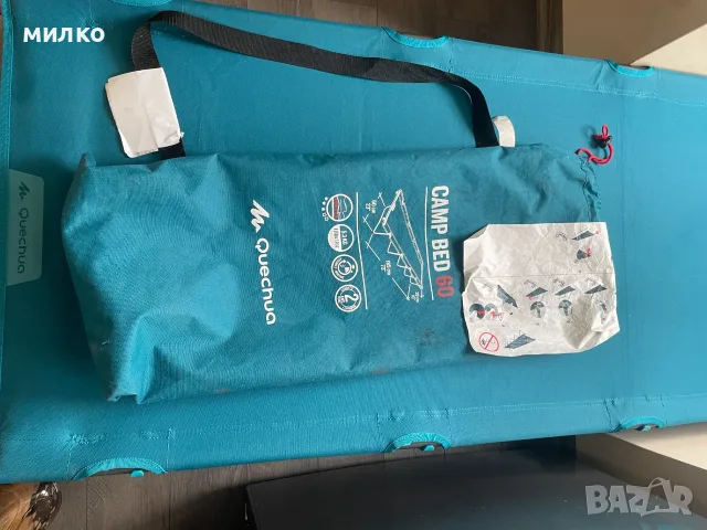QUECHUA  ПОХОДНО ЛЕГЛО ЗА КЪМПИНГ BASIC, 60 СМ, 1-МЕСТНО, снимка 4 - Къмпинг мебели - 55397265