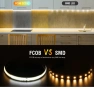 Лед лента LED FCOB SPI CCT IC LED Light Strip Addressable 576 LEDs 2700K to 6500K 10mm DC24V , снимка 5