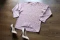 Красив пуловер с дантела цвят пудра на ZARA Зара, р-р S-М, перфектен, снимка 4