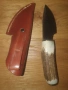 Нов нож за дране Muela piranha Spain дръжка еленов рог и оригинална кания от естествена кожа, снимка 4