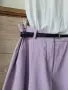 Луксозен дамски панталон широк крачол в светло лилав цвят SPORT MAX ( MAX MARA), снимка 6
