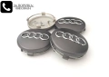Капачки за джанти за Audi Ауди / размери от 56мм 59мм / нови сиви декоративни тапи екстериорни 3D, снимка 1