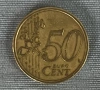 Италианска 50 евроцентова монета 2002 "m" - с дефект допълнителен метал, снимка 3