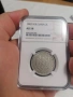 1/2 Лева 1882г NGC , снимка 3