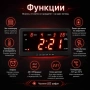 Електронен дигитален постоянно светещ часовник термометър за стая ток, снимка 2