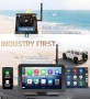 Нова URVOLAX БЕЗЖИЧНА КАМЕРА ЗА ЗАДЕН ХОД: ПРЕНОСИМА 7-ИНЧОВА APPLE CARPLAY/ANDROID AUTO - 10 000 MA, снимка 3