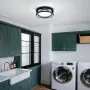 LED таванна лампа за помещение с вграден източник, метална конструкция и акрилен дифузер, 32 см, снимка 9
