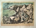 Картина, графика, "Балчик", худ. Ж. Костуркова (1927-2010), снимка 1