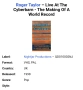 Roger Taylor – Live At The Cyberbarn - The Making Of A World Record Оригинална VHS касета Издание 🇬, снимка 3