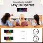 Дигитален Стенен Часовник 12" RGB LED с Дистанционно, Дата и Будилник, снимка 3