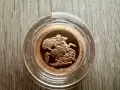 Златна монета британски суверен Piedfort proof sovereign 2017, снимка 1