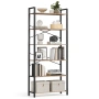 Библиотека VASAGLE с 6 рафта, Етажерка за книги, 30 x 80 x 186 см, снимка 2