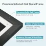 Цифрова фоторамка WiFi рамка от черен дъб, 10.1 инча, 32GB памет, 1280*800 IPS HD сензорен екран, снимка 2
