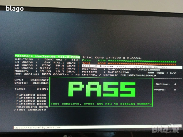 16 GB RAM CORSAIR VENGEANCE 4X4 1600GHR, снимка 4 - RAM памет - 54679908