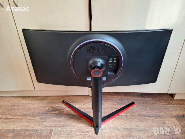 Извит геймърски монитор LG UltraGear 34GK950G-B Цял за части!, снимка 3 - Монитори - 55125308