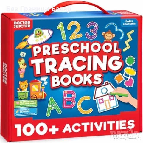 Нов Образователен комплект 3 Детски книги за писане и изтриване 3-6 години с маркери многократни