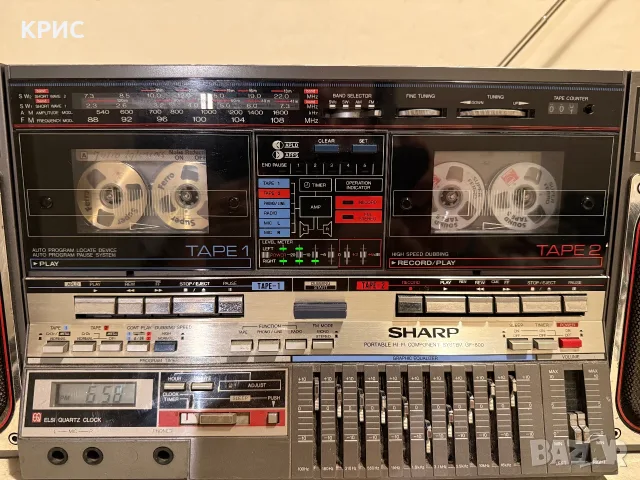 SHARP  GF-800Z(D) BOOMBOX,Made in JAPAN, снимка 4 - Радиокасетофони, транзистори - 55581629