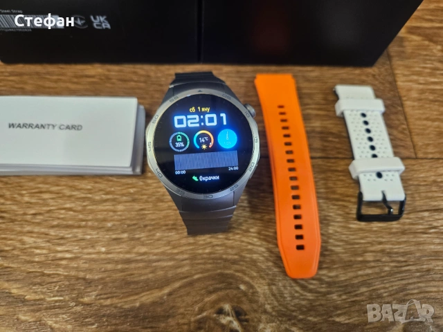Смарт часовник Smart Watch HUAWEI WATCH GT 4 (46mm) Silver Steel – Чисто нов, Пълен комплект, снимка 11 - Смарт часовници - 54065772