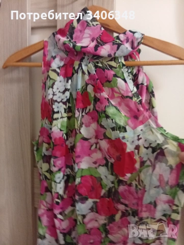 Блузка на цветя. M/L, снимка 3 - Потници - 54180638