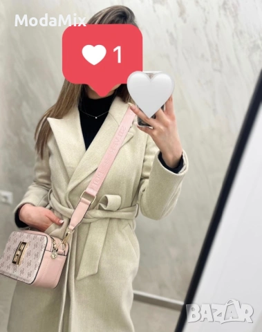 ✨ Уникално стилно палто + ПОДАРЪК колан 🖤✨ , снимка 2 - Палта, манта - 54169129