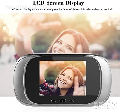 Цифров шпионка с камера 2.8" LCD и нощно виждане, снимка 3 - Друга електроника - 54761802