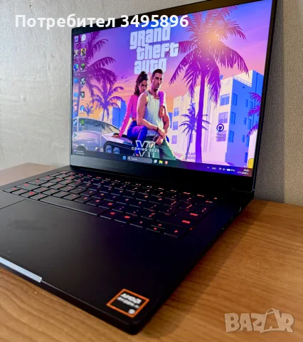 Геймърски лаптоп Razer Blade 14  | Ryzen 9 8945HS | RTX 4070 | 512GB SSD | QHD+ 240Hz, снимка 2 - Лаптопи за игри - 55683237