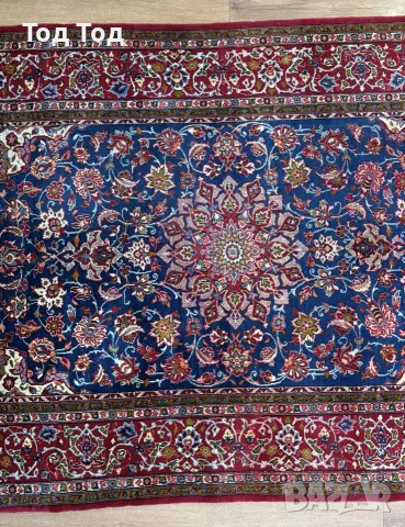 Персийски килим Исфахан , снимка 5 - Килими - 55608222