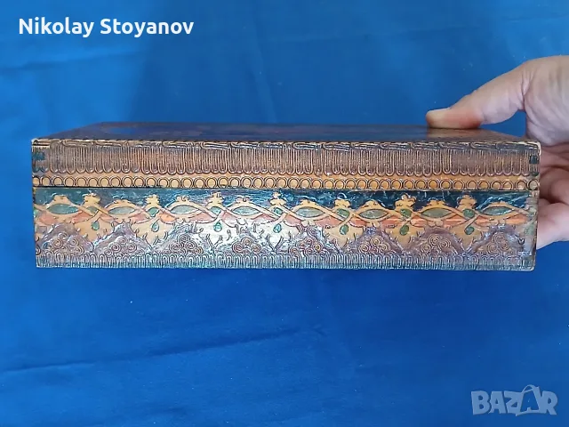 дървена кутийка - Ръчно рисувана, снимка 2 - Антикварни и старинни предмети - 55303639