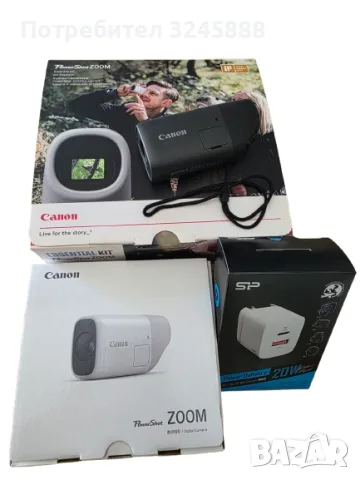 Неползван Canon PowerShot ZOOM Джобен Далекогед опт. Фокус 400 mm + 2хЦифров Зум с Фото/Видео камера