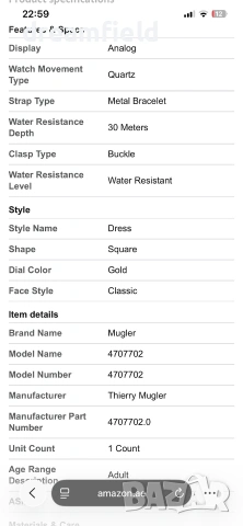 Часовник Thierry Mugler, снимка 12 - Дамски - 55287306