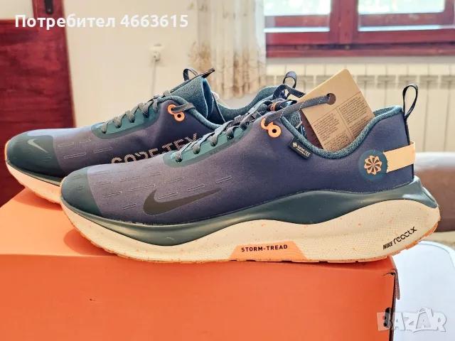 Чисто нови ! Мъжки маратонки Nike Reactx Infinity RN 4 GTX (Gore-Tex) – Номер 48.5 !, снимка 7 - Маратонки - 55366271